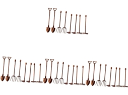 Conjunto De 32 Peças De Ferramentas De Metal Para Decoração De Jardins E Paisagismo Em Miniatura.