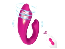 Vibrador Feminino, Massageador Externo Portátil, Controle Remoto Sem Fio IP67 Brinquedo Sexual À Prova D'Água, Rosa