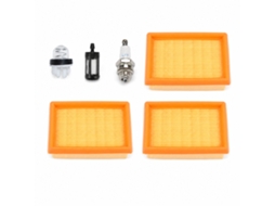 Kit De Manutenção Com 3 Filtros De Ar, Vela, Filtro De Combustível E Bomba De Escorva Compatível Com Stihl Br320 Br340 Br380 Br400 Br420