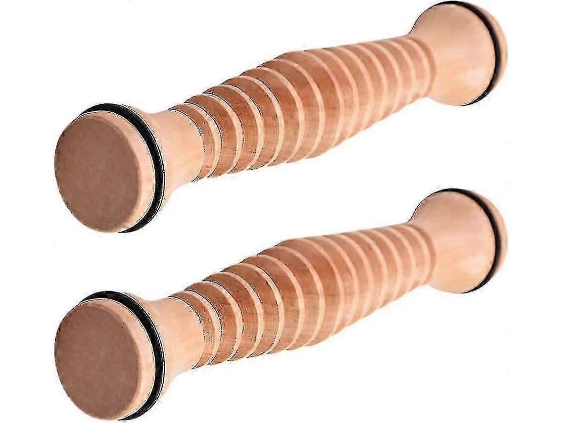 Dois Rolos De Madeira Para Massagem Dos Pés, Para Aliviar A Fascite Plantar E A Pressão.
