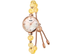 Lurelia Relógio Feminino, Movimento De Quartzo, Resistente À Água, Amarelo