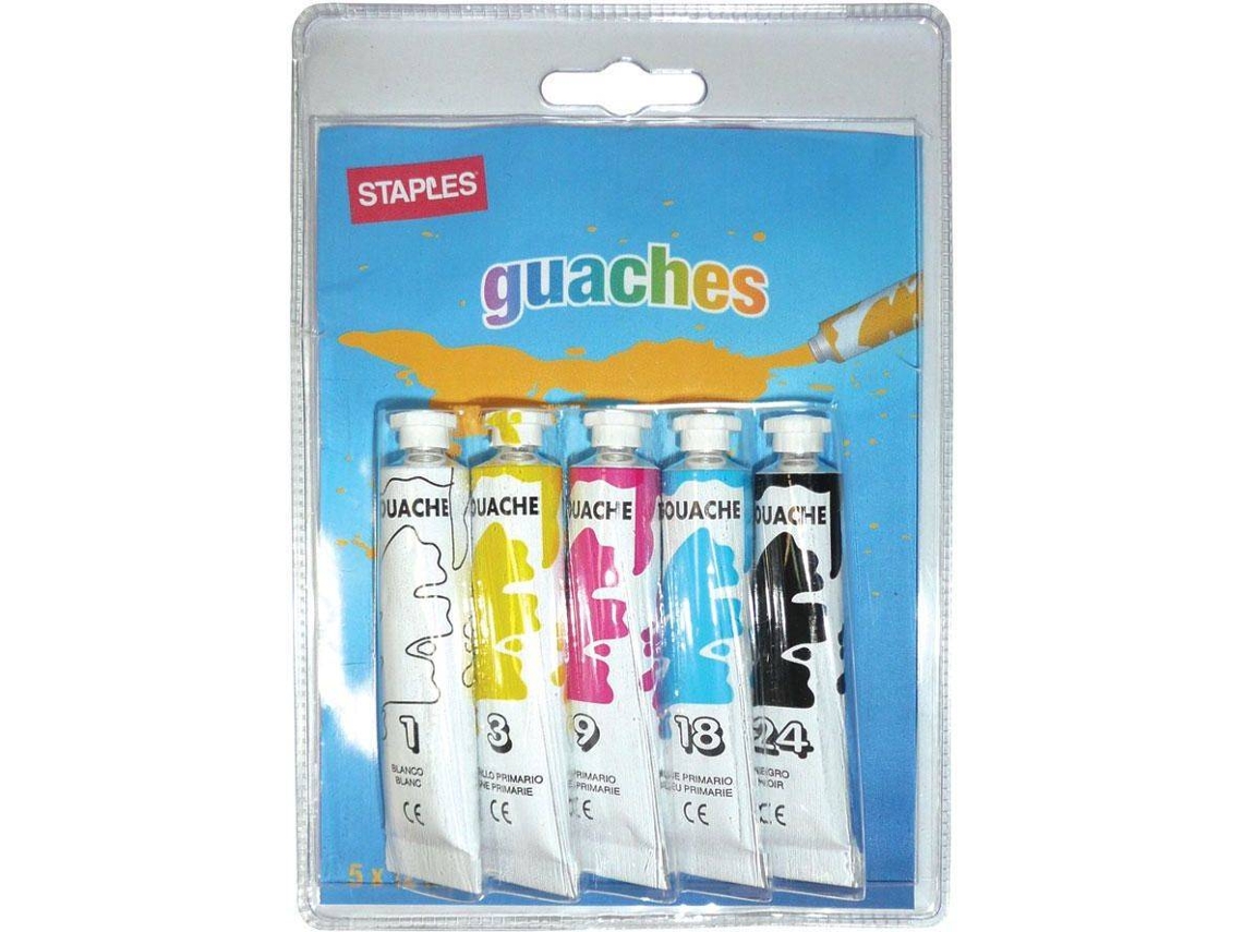 Guache STAPLES 696410 (5 Cores - 12 ml)