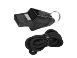 Pito de Árbitro resistente y duradero con sonido nítido, negro S/MARCA