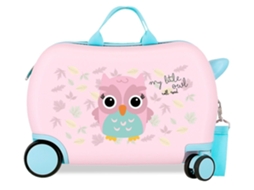 Mala Children's Roll Road Happy Pets Coruja Rosa (31x45x20cm - 28l)