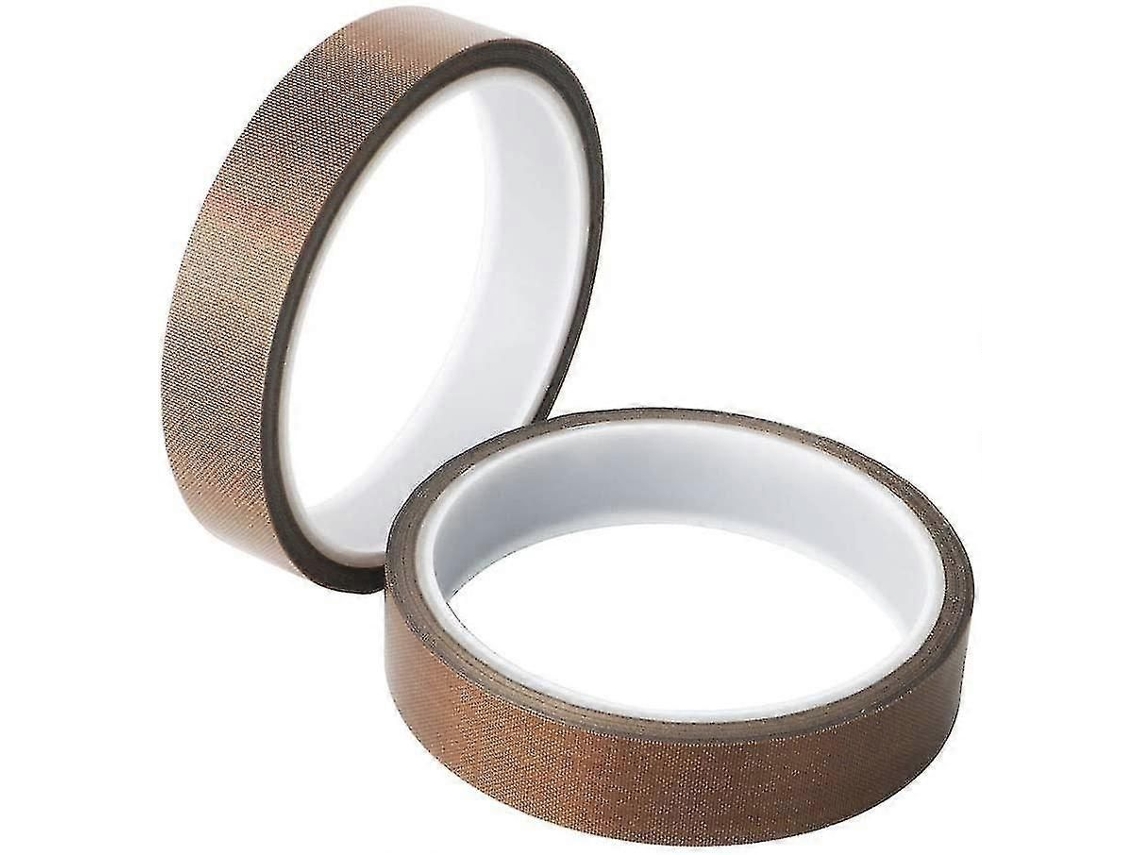 Conjunto de 2 Fitas Adesivas Alta Temperatura, Fita Adesiva Ptfe, Teflon, Tecido Vidro Revestida com 19 Mm GOKOCO