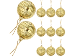 Conjunto De 12 Bolas De Discoteca Penduradas De 5 Cm Com Espelho Refletivo Para Decoração De Festas, Natal Conjunto De 12 Bolas De Disc Gokoco