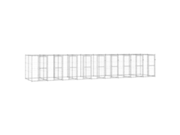 Vidaxl Canil De Exterior 21,78 M² Aço Galvanizado