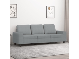 Vidaxl Sofá De 3 Lugares 180 Cm Tecido Cinza-claro