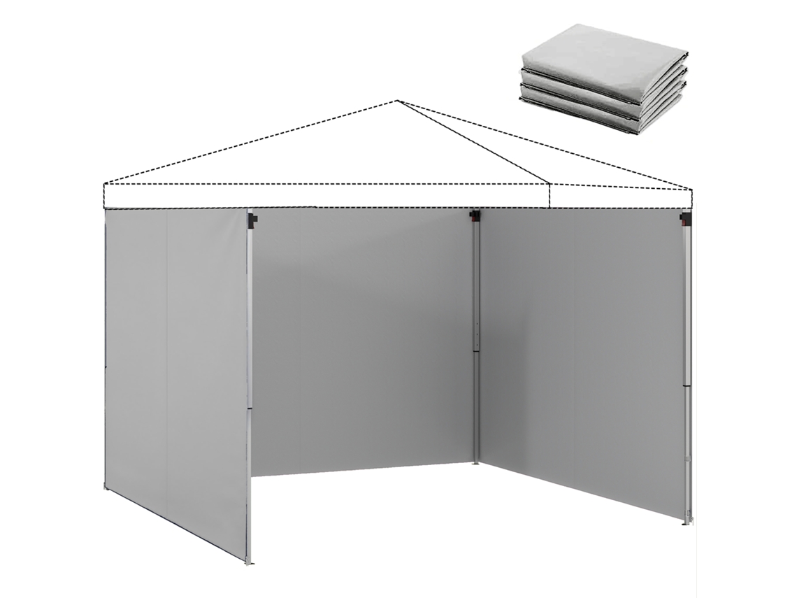 Kit de 3 Painéis Laterais com Zíper para Gazebo 3x3m BTFORUS