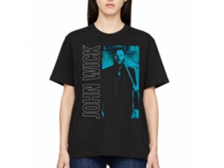 Rockinstone John Wick Vertical Text Rectangle 2 Black Adult T-shirt Size:m