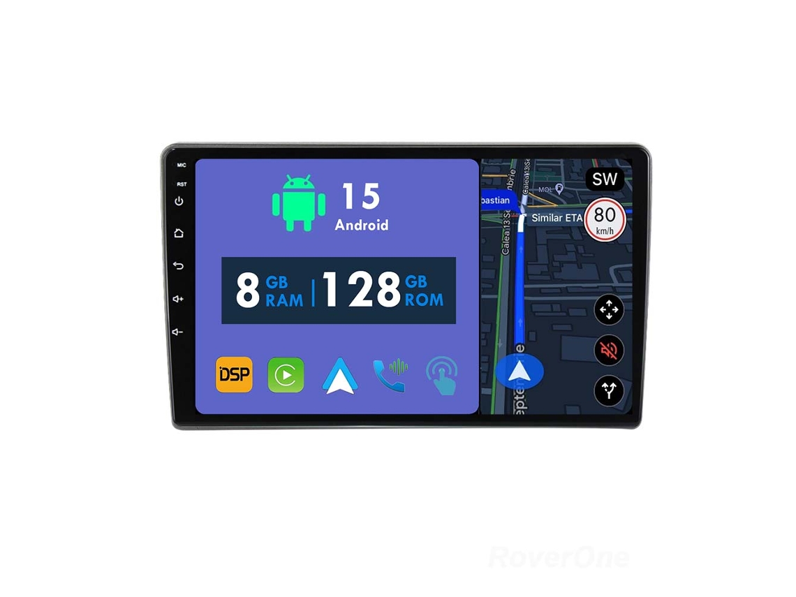 Auto Rádio Carro Bluetooth Autoradio 8GB RAM 128G ROM CarPlay Navegação GPS Ecrã Táctil RoverOne para Opel Zafira B 2005-2014  