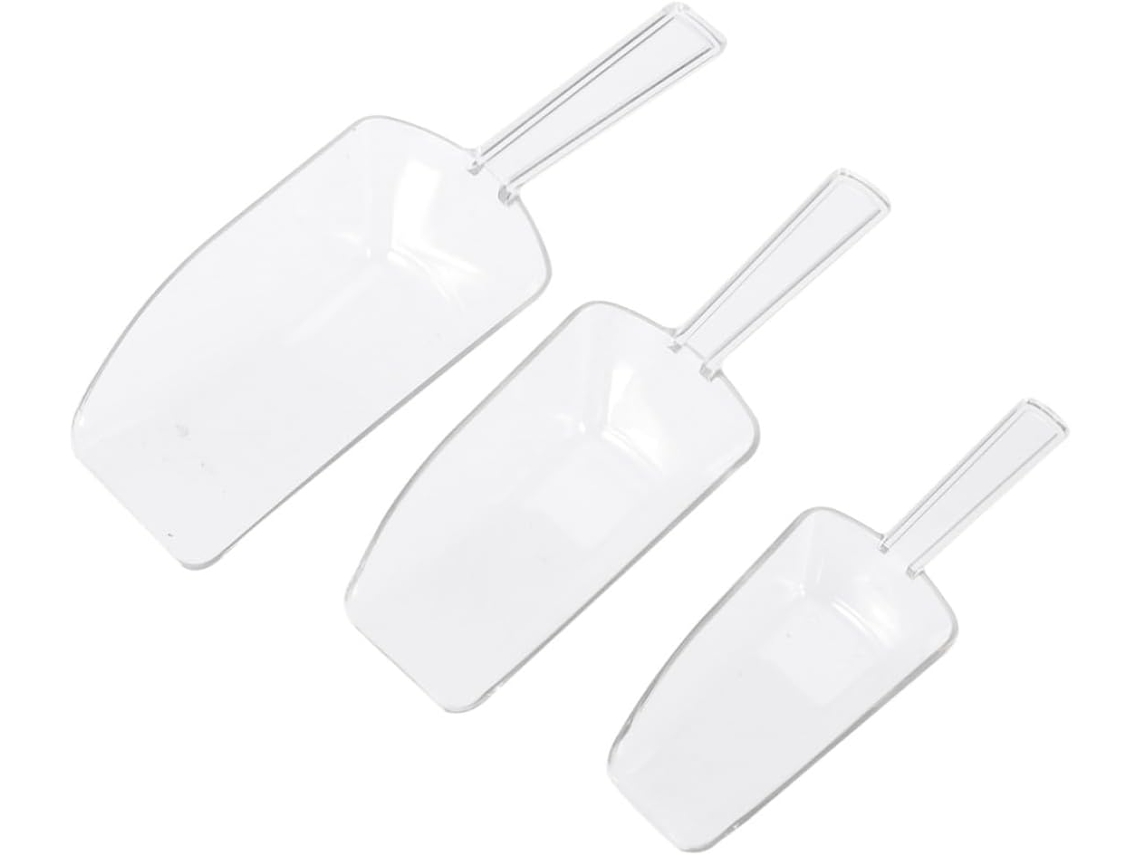 Conjunto De 3 Pás Gelo Multiuso Plástico Transparente
