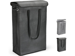 Cesto roupa fina com tampa, cesto roupa fina com alça, coletor de roupas, Slowmoose preto