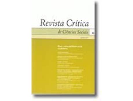 Livro Revista Crítica de Ciências Sociais Nº 93 .