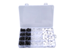 2026 240pcs Perlas de Tubo para Trenzas de Rastafari Negras Blancas Transparentes de Plástico
