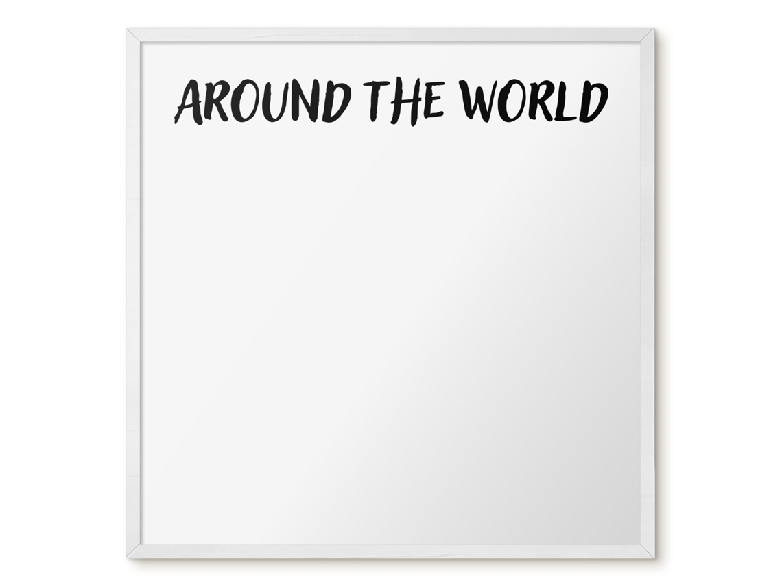 Magnetic Wall Board Around The World For The Office Espelharte (50x50 Cm)