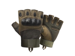 Luvas MDUG de Meio Dedo para Motociclismo, Tamanho M, Verde