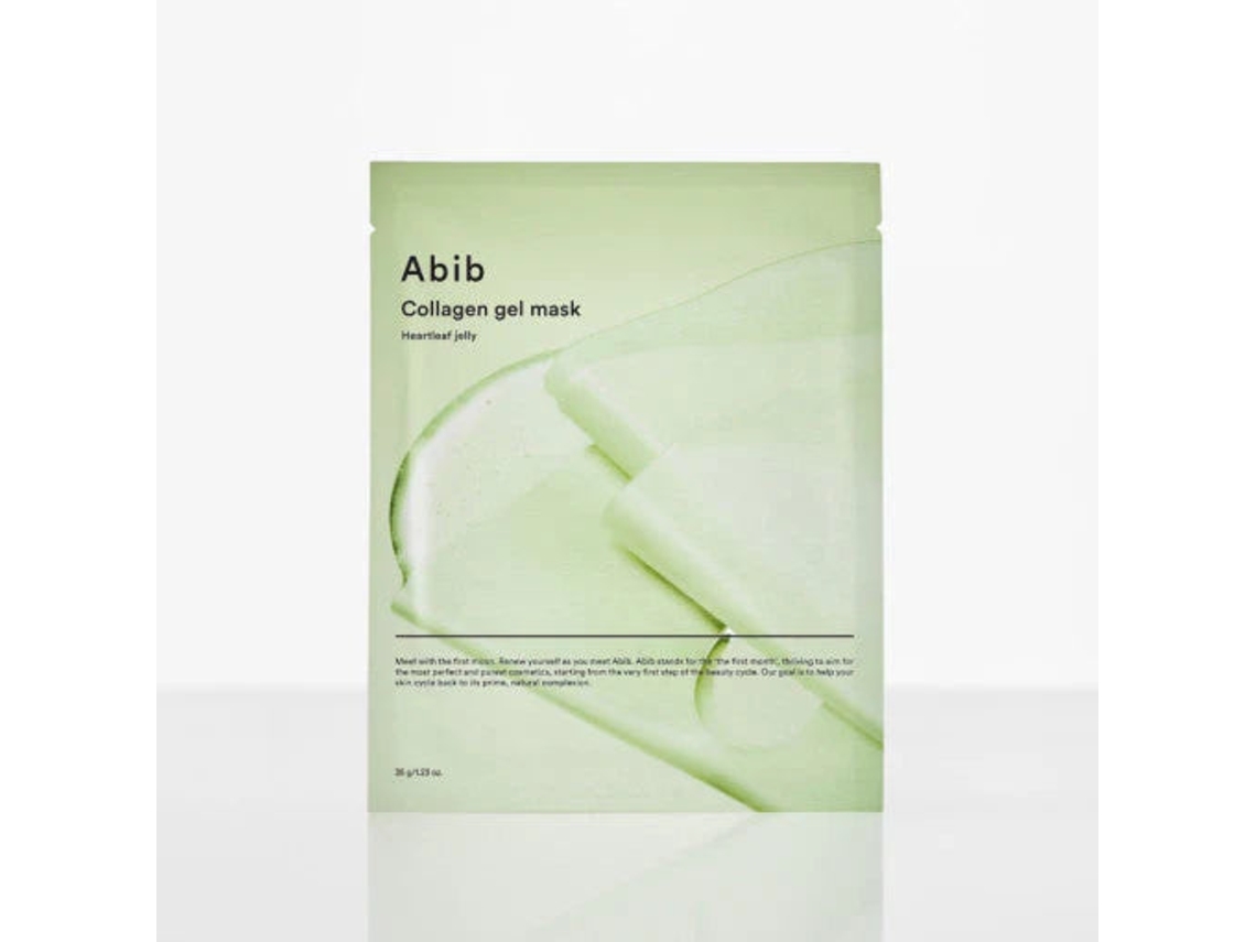 Máscara de colágeno em gel com folhas de coração Abib