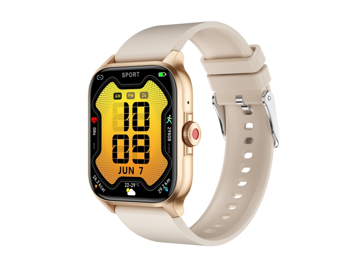QX15 Smartwatch Esportivo com Música, Bege YANYXR