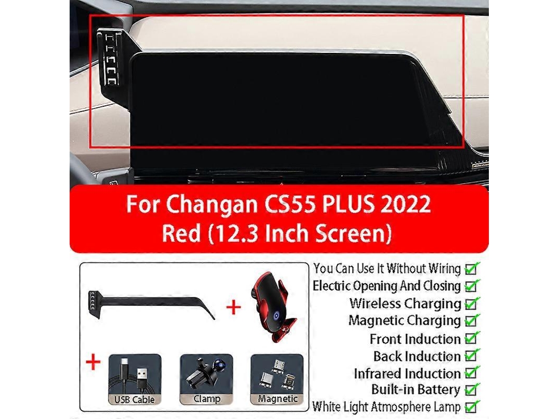 Suporte De Celular Para Carro, Ajustável, Com Carregamento Sem Fio, Para Veículo Com Tela De 123 Polegadas 2022--g-03