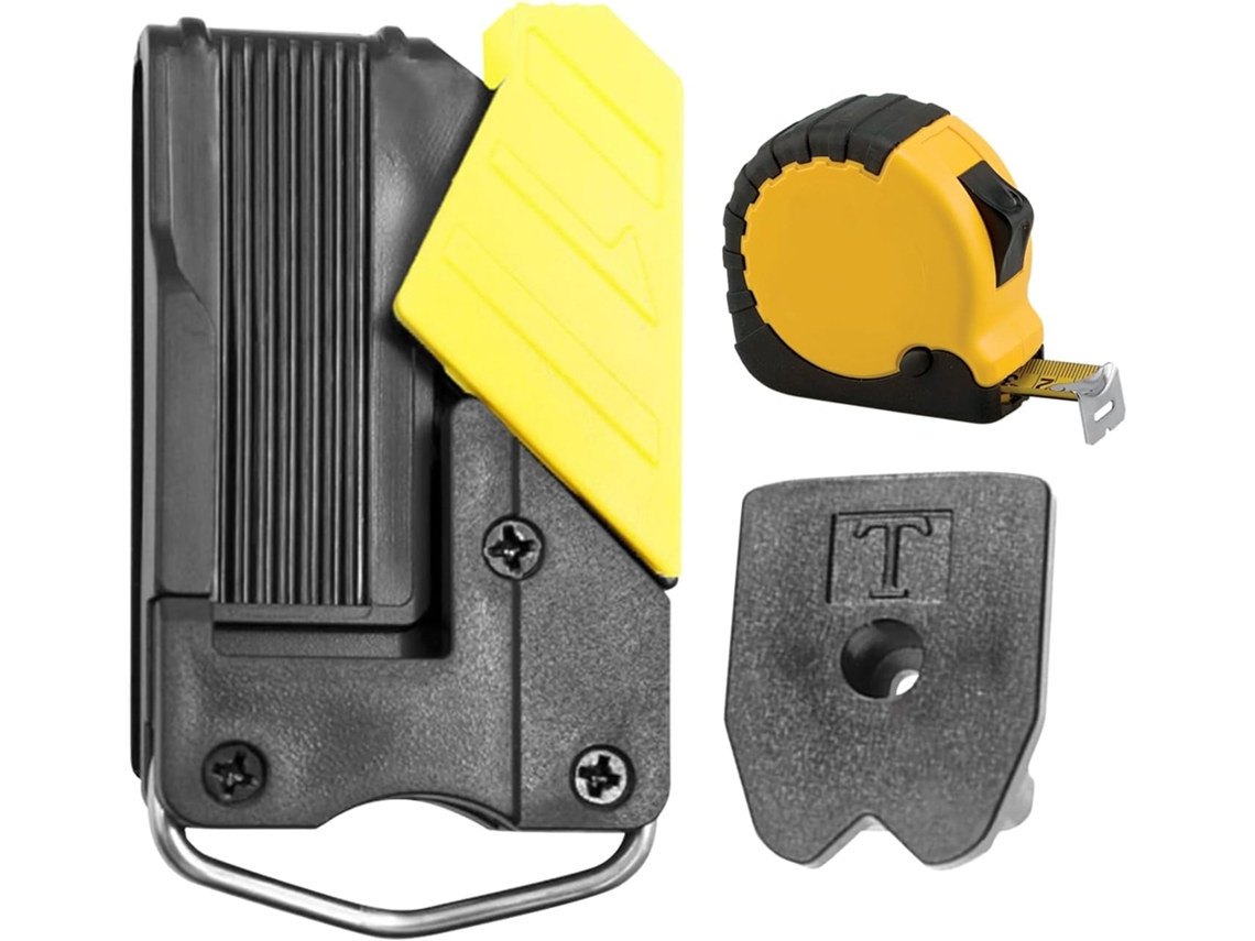 Suporte Portátil Para Ferramentas De Alta Resistência Com Clipe Para Cinto E Fita Métrica.