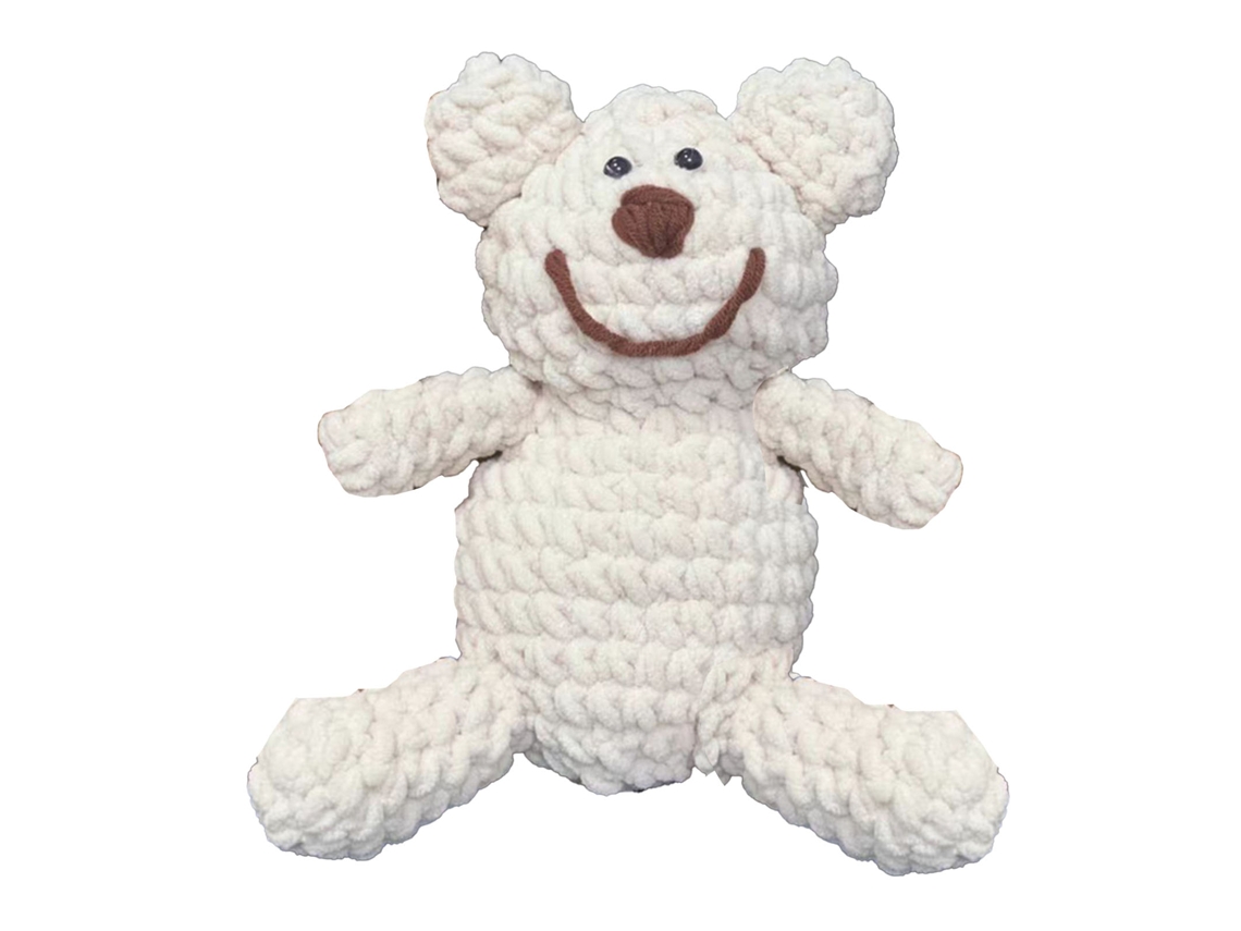 Urso Amigurumi Macio Bege Pano para Crianças Quarto