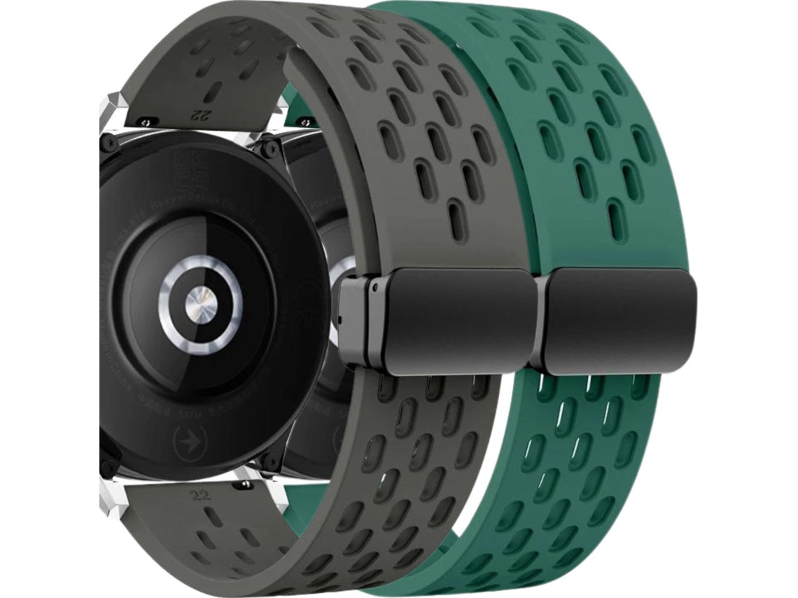 Pack 2X Bracelete Snapflow para Garmin Forerunner 255 Cinzento e Verde ANTIIMPACTO!