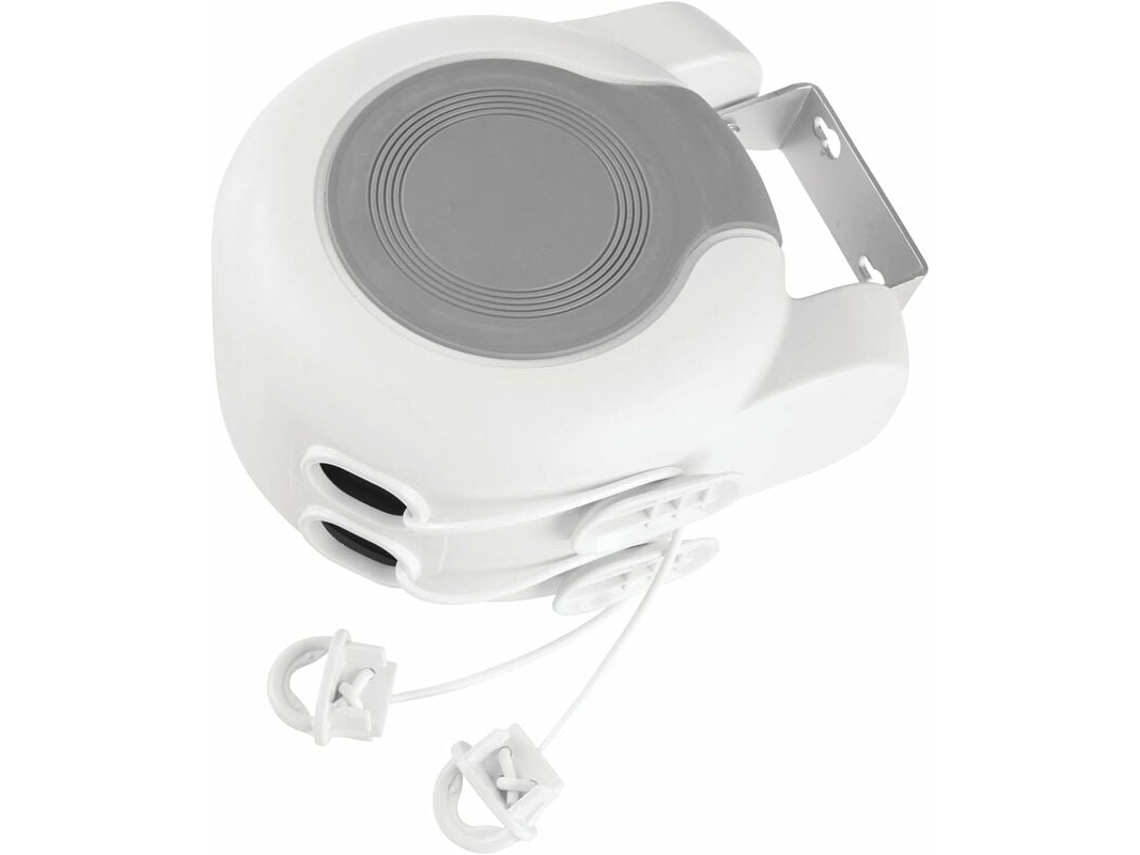 Varal Retrátil Lurelia De Parede, Para Exterior, Para Viagem, De Plástico, De Metal, Branco, 15 M