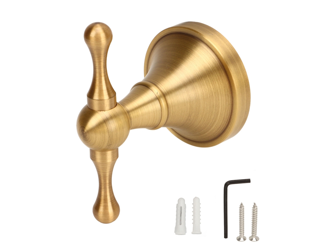 Gancho De Parede Duplo Para Toalha, Em Aço Inoxidável Resistente E Cobre, Estilo Moderno E Elegante, Para Casacos, Toalhas E Camisas
