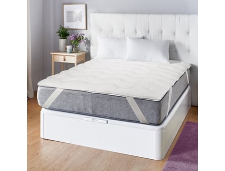 Topper De Micromicrofibra De 500 Gr Respirável E Hipoalergénico PIKOLIN HOME (Fibra - Branco - 90x190cm)