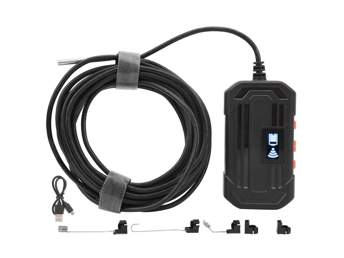 Endoscópio industrial WiFi 1080p 3.9mm com 6 LEDs, 5m, IP67, para reparação de canos e drenagem