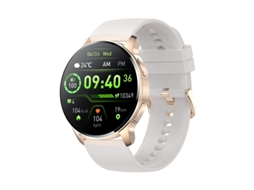 Smartwatch Panoona Senhora Ecrã Tátil 1,32" Pedómetro Chamadas Bluetooth Branco