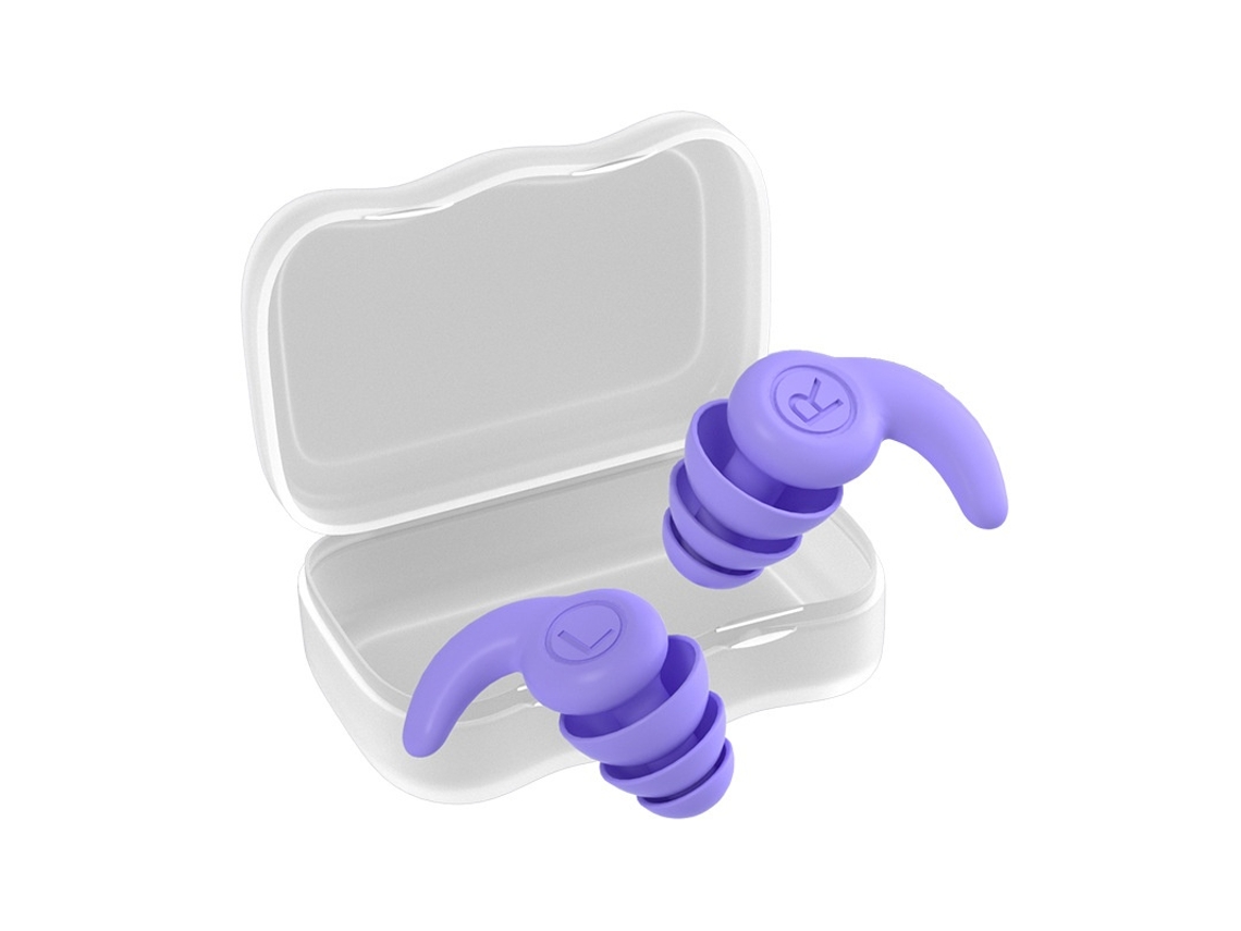 Protetor Auricular Antirruído Elysve, Silicone, Roxo