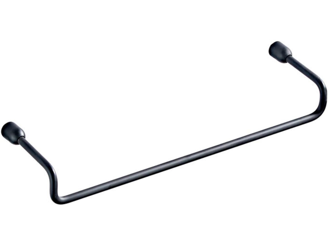Suporte De Parede Simples E Ultrafino Para Toalhas, 30cm, Preto Prateado, Para Banheiro