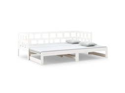 Day Bed, Day Beds Vidaxl Branco Madeira De Pinho (90 X 200 Cm)