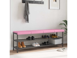 Vidaxl Almofada De Banco 4 Unid. Tecido Rosa Profundidade 35 Cm