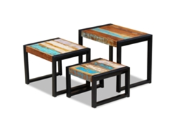 Side Table, Side Tables Vidaxl Multicolor Madeira (n/a)