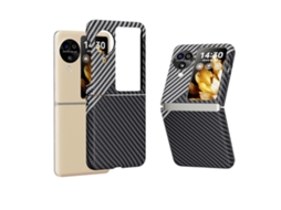 Capa Protetora Completa Com Textura De Fibra De Carbono Para Oppo Find N3 Flip