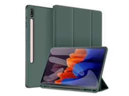 Capa Para Tablet Lurelia, Compatível Com Samsung Galaxy Tab S9 Ultra 14 6, Verde Escuro, Fixação Magnética, Função Sono