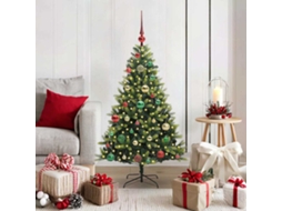 Vidaxl Árvore De Natal Artificial Com Hastes Flexíveis 150 Leds Verde
