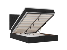 Ottoman Bed, Ottoman Beds Vidaxl Preto Tecido (140 X 190 Cm)