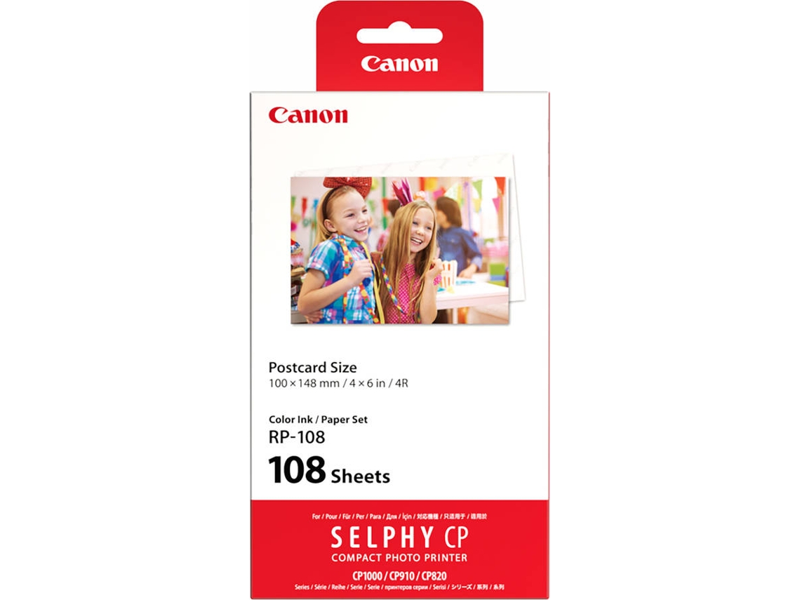 Conjunto Papel e Tinteiro Canon RP-108 (108 Folhas)