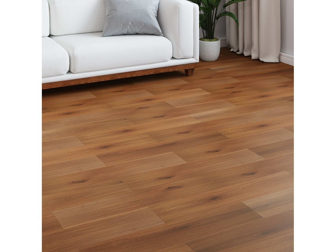 Vidaxl Piso Laminado Amarelo Dourado 101 X 20 X 0,8 Cm 5 Unid.