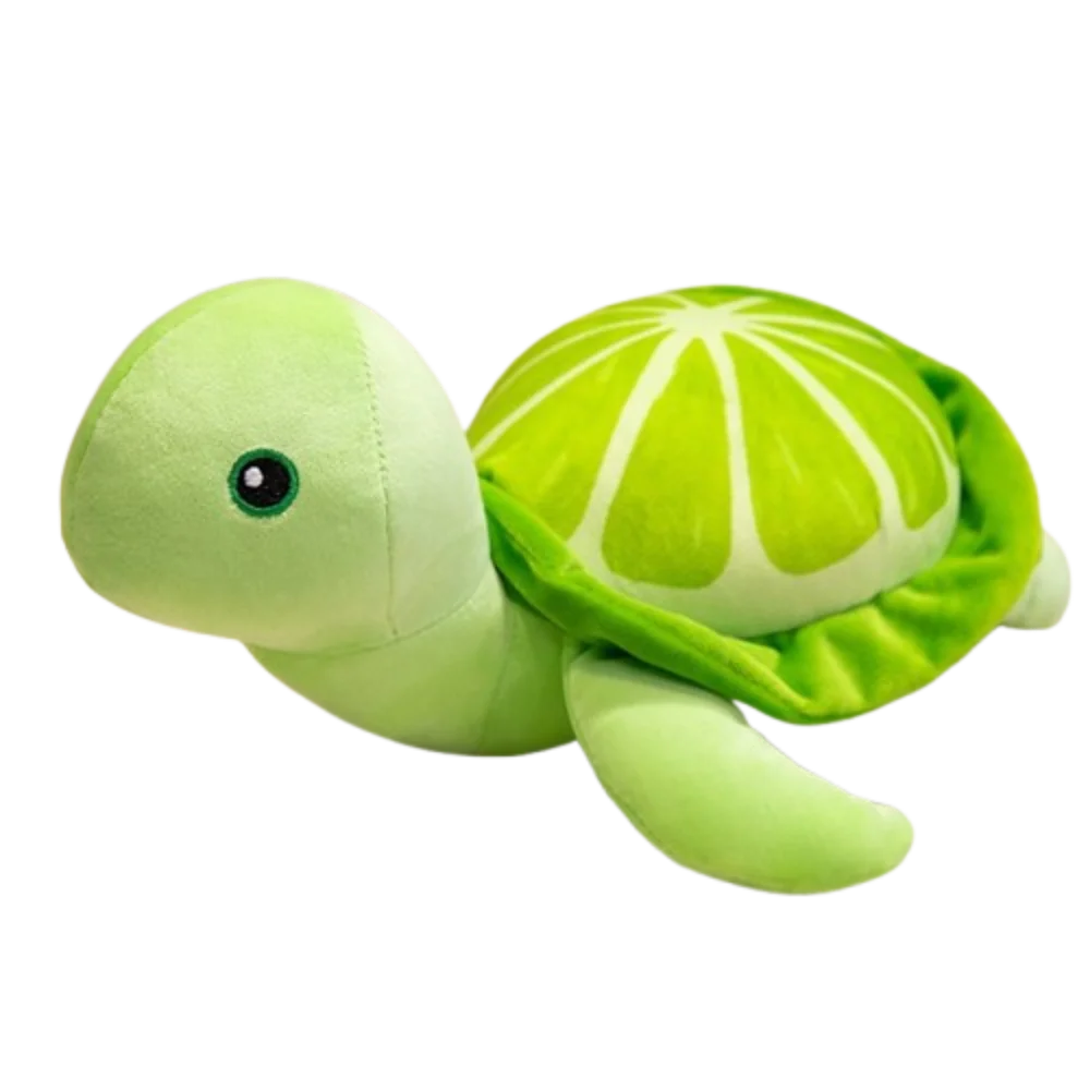 Almofada de Pelúcia Tartaruga limão, Animal Marinho MDUG (verde 35cm)