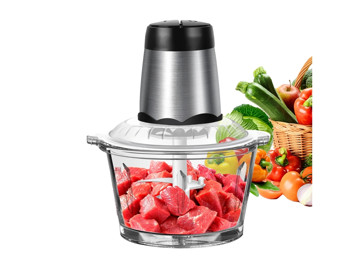 Processador De Alimentos, Lâminas De Aço Inoxidável, Capacidade De 2l, 2l