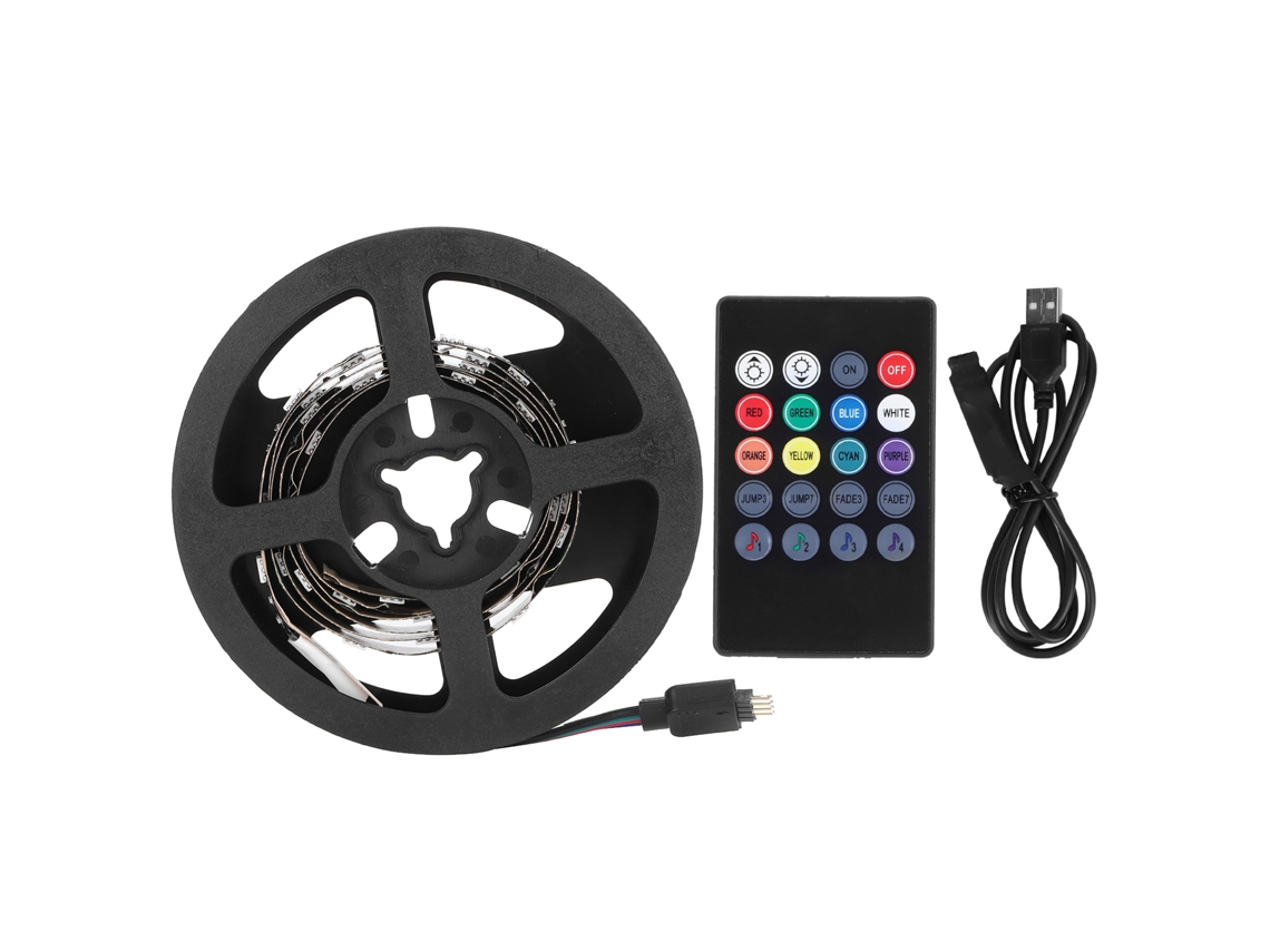 Rebe-cinta De Luz Usb Com Controle Remoto Rgb Mudança De Cor Iluminação Decoração Para Ktv Bar