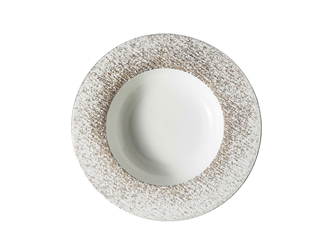 Pratos De Jantar De Cerâmica, Próprios Para Micro-ondas E Lava-louças, Com Design Moderno E Redondo, Ideais Para Saladas E Massas, 25 Cm.