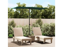 Vidaxl Guarda-sol De Jardim Com Poste De Alumínio 180x110 Cm Verde