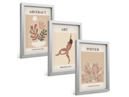 Composição De Quadros Na Paredecomposições Elegantes De Matisse Moldura Prateada Quadros Para A Sala De Estar Espelharte (3 Peças 20x30 Cm)