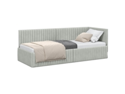 Conjunto 1 Estrutura De Cama De Canto Vidaxl Cinzento-claro Veludo (80 Cm X 200 Cm)